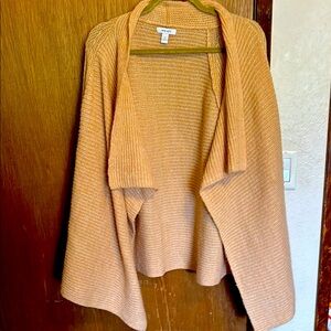 Nine West Tan Waterfall Cardigan Sweater